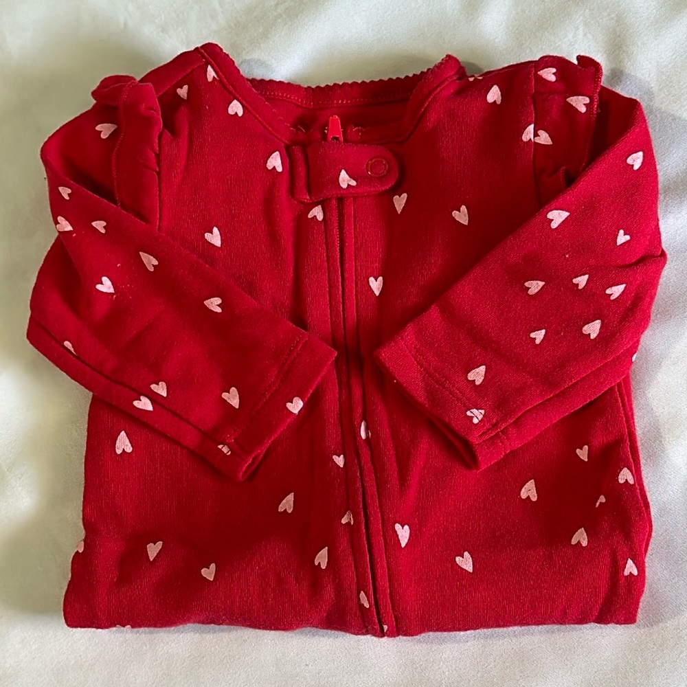 Carter’s|Ladybug Heart prints Footie